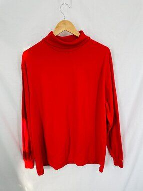 Vintage 1990s Cross Creek Y2K Red Long Sleeve Turtleneck Top